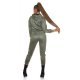 Trening dama casual, catifea, kaki, cu gluga Skya Trening dama casual, catifea, kaki, cu gluga Skya 4 - jojofashion.ro