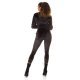 Trening dama casual, catifea, negru, cu dungi gri Sonja 4 - jojofashion.ro
