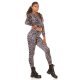 Trening dama casual, gri, leopard print, mulat, cu gluga Kimberly 5 - jojofashion.ro