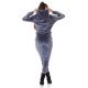 Trening dama catifea gri cu gluga Firuze Trening dama catifea gri cu gluga Firuze 3 - jojofashion.ro