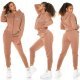 Trening dama cu gluga si maneci lungi, cappuccino Hayko Trening dama cu gluga si maneci lungi, cappuccino Hayko 6 - jojofashion.ro