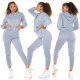 Trening dama, gri, cu gluga si maneci lungi Hayko Trening dama, gri, cu gluga si maneci lungi Hayko 6 - jojofashion.ro
