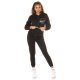 Trening dama casual, negru, cu gluga si maneci lungi Hayko Trening dama casual, negru, cu gluga si maneci lungi Hayko 2 - jojofashion.ro
