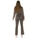 Trening dama casual, cappuccino cu print negru, evazat Korsa Trening dama casual, cappuccino cu print negru, evazat Korsa 6 - jojofashion.ro