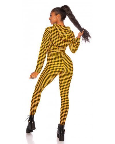 Trening dama mulat, orange cu print negru Rayza Treninguri dama, Trening dama mulat, orange cu print negru Rayza - jojofashion.ro