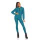 Trening dama, mulat, turcoaz cu print negru Rayza Trening dama, mulat, turcoaz cu print negru Rayza 2 - jojofashion.ro