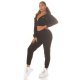 Trening dama negru, cu bluza crop, buzunare si gluga, Nakamura Trening dama negru, cu bluza crop, buzunare si gluga, Nakamura 4 - jojofashion.ro