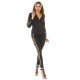 Trening dama sport negru cu imprimeu auriu Marla 2 - jojofashion.ro