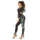 Trening dama sport, negru, cu imprimeu menta Marla 4 - jojofashion.ro