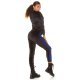 Trening dama casual, din catifea, negru cu print albastru electric Dalys 4 - jojofashion.ro