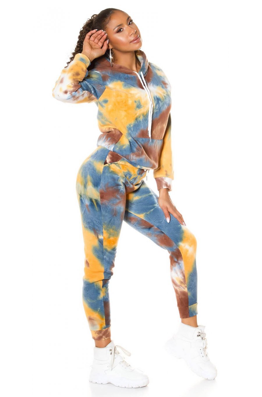 Trening dama orange tie dye Asli Trening dama orange tie dye Asli 2 - jojofashion.ro