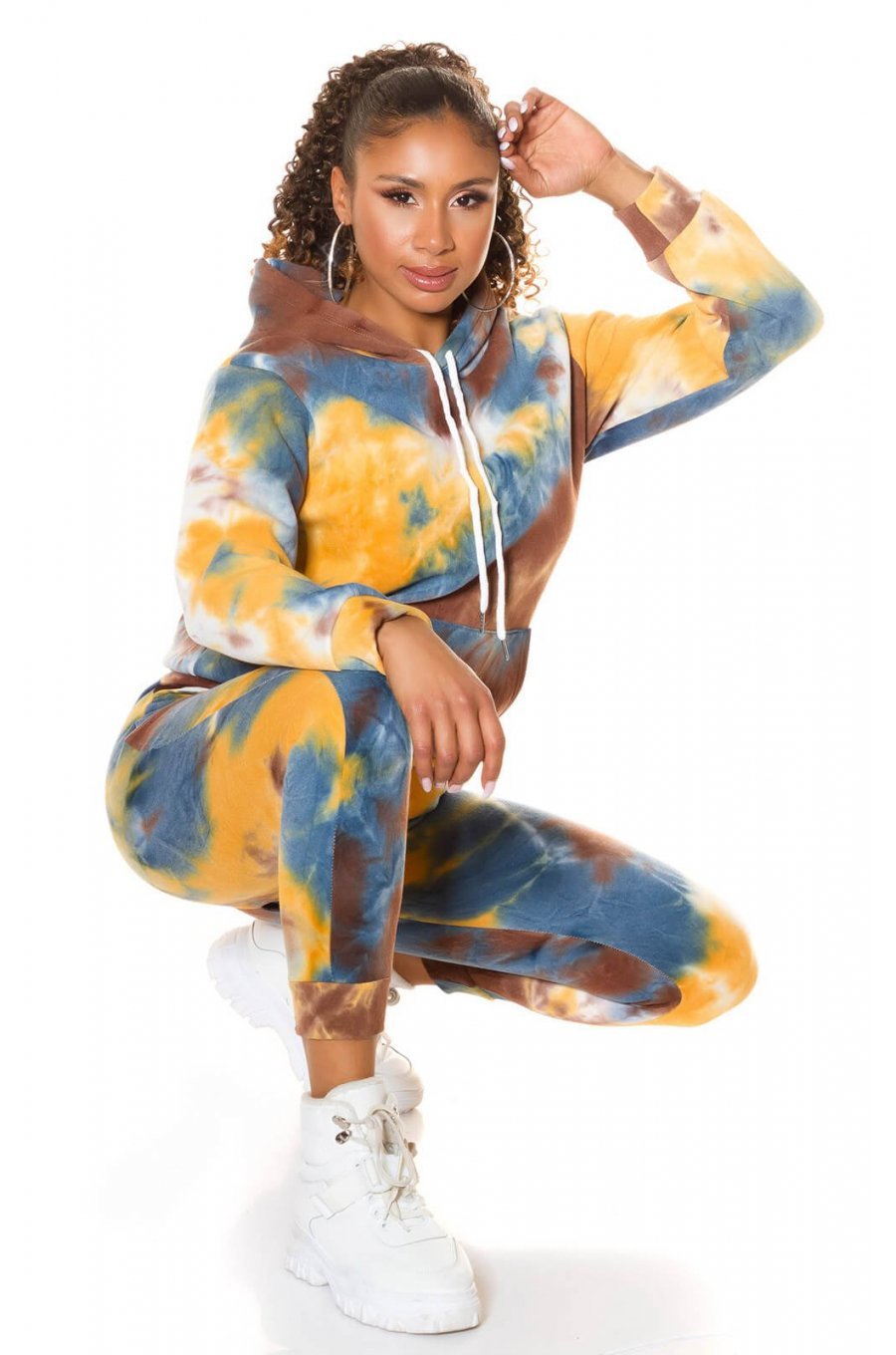 Trening dama orange tie dye Asli Trening dama orange tie dye Asli 4 - jojofashion.ro