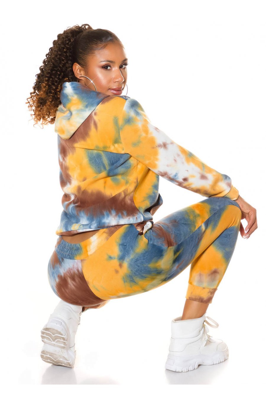 Trening dama orange tie dye Asli Trening dama orange tie dye Asli 5 - jojofashion.ro