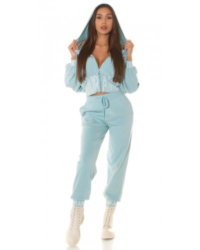 Trening dama casual, oversize vascoza menta Roupa Treninguri dama, Trening dama casual, oversize vascoza menta Roupa - jojofashion.ro