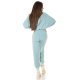 Trening dama casual, oversize vascoza menta Roupa Trening dama casual, oversize vascoza menta Roupa 4 - jojofashion.ro