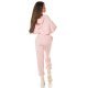 Trening dama casual, oversize vascoza roz pal Roupa Trening dama casual, oversize vascoza roz pal Roupa 4 - jojofashion.ro