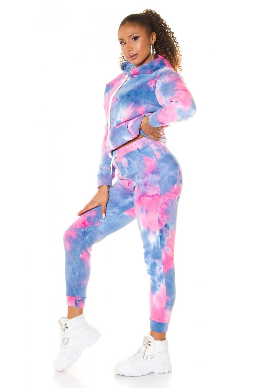 Trening dama roz tie dye Asli Trening dama roz tie dye Asli 2 - jojofashion.ro