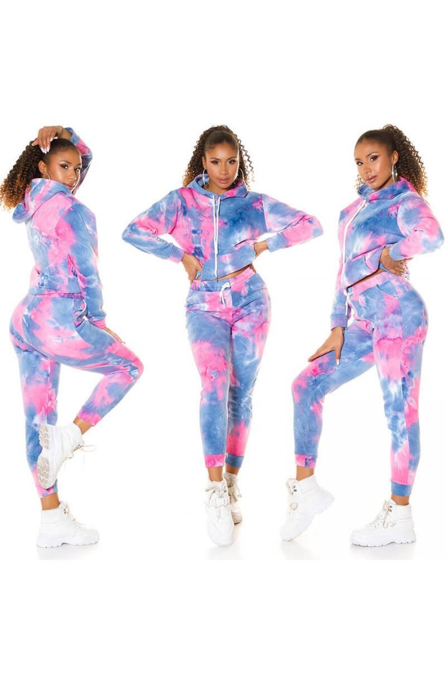 Trening dama roz tie dye Asli Trening dama roz tie dye Asli 5 - jojofashion.ro