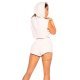 Trening dama scurt, bumbac, bej, cu gluga Hande Trening dama scurt, bumbac, bej, cu gluga Hande 3 - jojofashion.ro