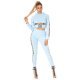 Trening de dama casual, bleu, leopard print Lopez Trening de dama casual, bleu, leopard print Lopez 5 - jojofashion.ro