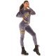 Trening dama casual, din catifea, gri cu print leopard Laurette 4 - jojofashion.ro