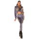 Trening dama casual, din catifea, gri cu print leopard Laurette 6 - jojofashion.ro