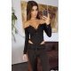 Body dama bumbac negru cu maneci lungi Eva Body dama bumbac negru cu maneci lungi Eva 2 - jojofashion.ro