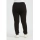 Pantaloni dama XXL sport, negri cu dungi albe Onessa 3 - jojofashion.ro