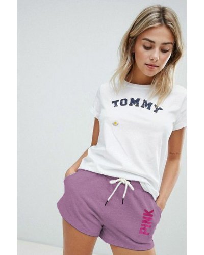 Pantaloni scurti de dama sport lila Monny - jojofashion.ro