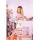 Rochie tricotata alba de Craciun scurta Catia 3 - jojofashion.ro