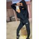 Set Trening dama bumbac, negru, si masca protectie Eliza 2 - jojofashion.ro