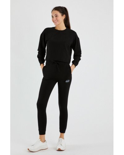 Set Trening dama bumbac, negru, si masca protectie Eliza - jojofashion.ro