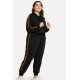 Trening dama XXL, negru cu dungi animal print Tammy 7 - jojofashion.ro
