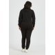 Trening dama XXL, negru cu dungi animal print Tammy 5 - jojofashion.ro