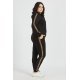 Trening dama XXL, negru cu dungi animal print Tammy 3 - jojofashion.ro