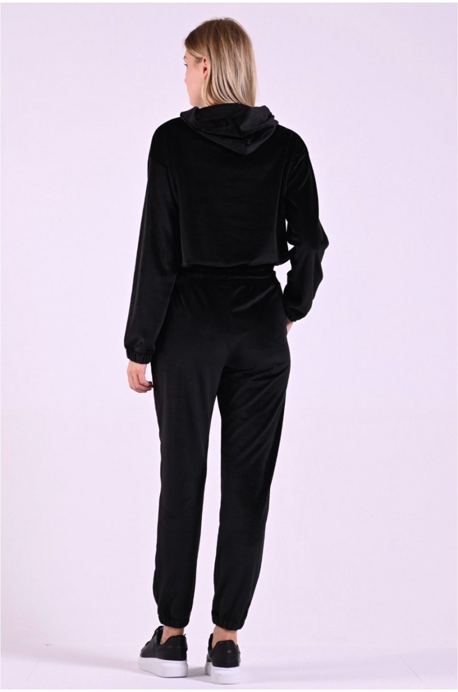 Trening dama casual, din catifea, negru, Elisa Trening dama casual, din catifea, negru, Elisa 3 - jojofashion.ro