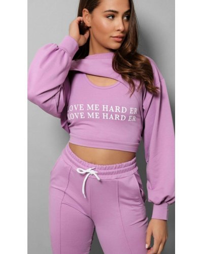 Trening sport dama mov 3 piese Iseul - jojofashion.ro