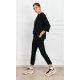 Trening casual, bumbac, negru, asimetric, Julienna Trening casual, bumbac, negru, asimetric, Julienna 3 - jojofashion.ro
