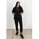 Trening dama batal bumbac negru casual Ammone 2 - jojofashion.ro