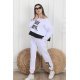 Trening dama sport bumbac alb cu imprimeu negru BoyBye Trening dama sport bumbac alb cu imprimeu negru BoyBye 2 - jojofashion.ro