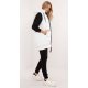 Vesta alba de dama, matlasata, midi, cu gluga, Lournes Vesta alba de dama, matlasata, midi, cu gluga, Lournes 3 - jojofashion.ro