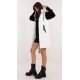 Vesta dama alba matlasata, midi, cu gluga, Shania Vesta dama alba matlasata, midi, cu gluga, Shania 3 - jojofashion.ro