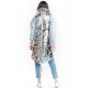 Vesta dama lunga asimetrica, argintie, lucioasa, cu gluga si buzunare, Shauna 3 - jojofashion.ro