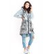 Vesta dama lunga asimetrica, argintie, lucioasa, cu gluga si buzunare, Shauna 4 - jojofashion.ro