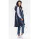 Vesta dama lunga, cu doua fete, bleumarin, cu gluga, Nehir Vesta dama lunga, cu doua fete, bleumarin, cu gluga, Nehir 3 - jojofashion.ro