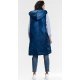 Vesta dama lunga, cu doua fete, bleumarin, cu gluga, Nehir Vesta dama lunga, cu doua fete, bleumarin, cu gluga, Nehir 4 - jojofashion.ro