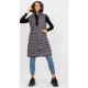 Vesta dama lunga, gri, cu gluga si blanita, Raluka Vesta dama lunga, gri, cu gluga si blanita, Raluka 2 - jojofashion.ro