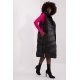 Vesta dama lunga matlasata, oversize, neagra, captusita, cu gluga si buzunare, Salma 3 - jojofashion.ro