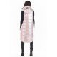 Vesta dama lunga oversize, roz cu reflexii argintii, asimetrica, cu gluga, Stacy 3 - jojofashion.ro