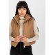 Vesta dama matlasata scurta, maro, cu guler inalt, Sindee Vesta dama matlasata scurta, maro, cu guler inalt, Sindee 2 - jojofashion.ro